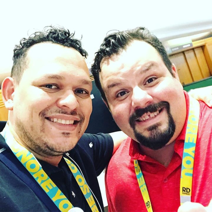 Com Camilo Coutinho (Double Play), no RD Summit. 2017.