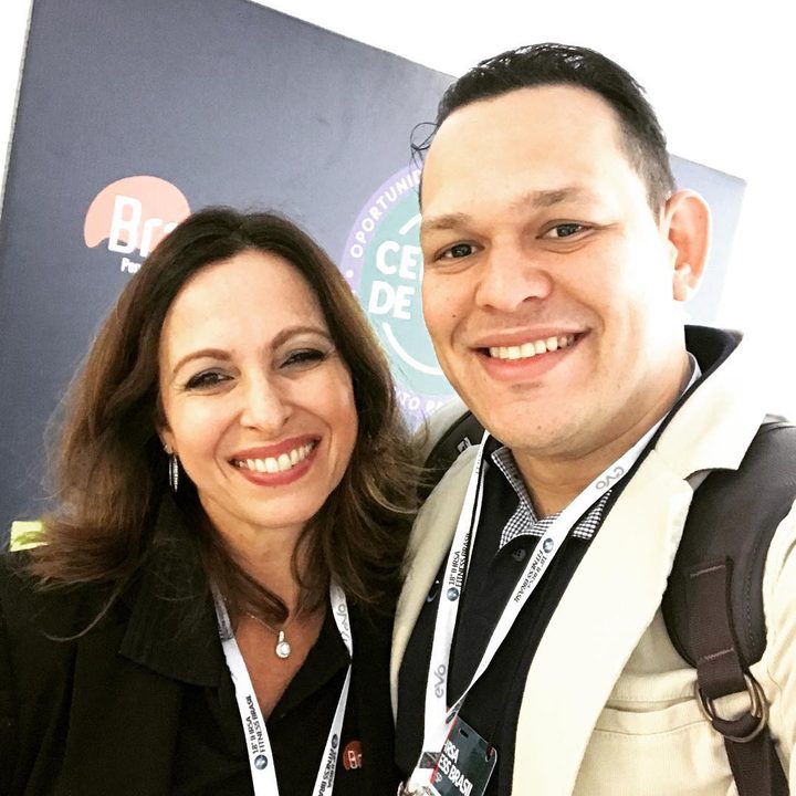 Com Cris Santos (BrainFit), na IHRSA Fitness Brasil. 2017.
